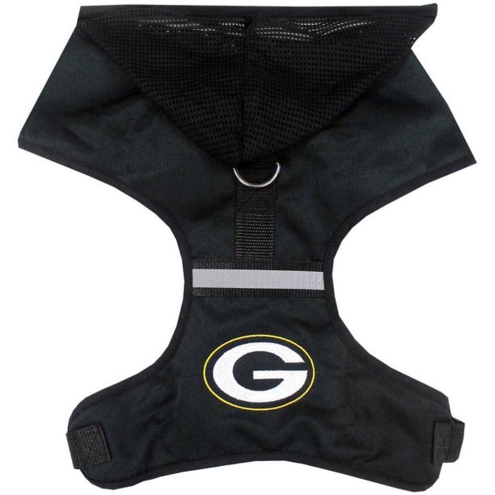 NWT MED Green Bay Packers Dog Harness with Mesh Hoodie